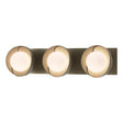 Hubbardton Forge 2022 Soft Gold Soft Gold Opal Glass (GG) Brooklyn 3-Light Straight Double Shade Bath Sconce