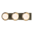 Hubbardton Forge 2022 Soft Gold Sterling Opal Glass (GG) Brooklyn 3-Light Straight Double Shade Bath Sconce