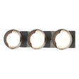 Hubbardton Forge 2022 Sterling Oil Rubbed Bronze Opal Glass (GG) Brooklyn 3-Light Straight Double Shade Bath Sconce
