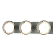 Hubbardton Forge 2022 Sterling Vintage Platinum Opal Glass (GG) Brooklyn 3-Light Straight Double Shade Bath Sconce