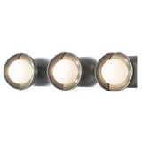 Hubbardton Forge 2022 Sterling Sterling Opal Glass (GG) Brooklyn 3-Light Straight Double Shade Bath Sconce