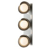 Hubbardton Forge 2022 Sterling Sterling Opal Glass (GG) Brooklyn 3-Light Straight Double Shade Bath Sconce