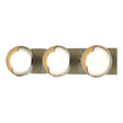 Hubbardton Forge 2022 Sterling Modern Brass Opal Glass (GG) Brooklyn 3-Light Straight Double Shade Bath Sconce