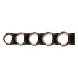 Hubbardton Forge 2022 Oil Rubbed Bronze Oil Rubbed Bronze Opal Glass (GG) Brooklyn 5-Light Straight Double Shade Bath Sconce
