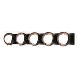 Hubbardton Forge 2022 Oil Rubbed Bronze Oil Rubbed Bronze Opal Glass (GG) Brooklyn 5-Light Straight Double Shade Bath Sconce