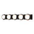 Hubbardton Forge 2022 Oil Rubbed Bronze Vintage Platinum Opal Glass (GG) Brooklyn 5-Light Straight Double Shade Bath Sconce