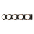 Hubbardton Forge 2022 Oil Rubbed Bronze Sterling Opal Glass (GG) Brooklyn 5-Light Straight Double Shade Bath Sconce