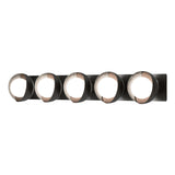Hubbardton Forge 2022 Oil Rubbed Bronze Sterling Opal Glass (GG) Brooklyn 5-Light Straight Double Shade Bath Sconce