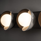 Hubbardton Forge 2022 Oil Rubbed Bronze Sterling Opal Glass (GG) Brooklyn 5-Light Straight Double Shade Bath Sconce