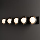 Hubbardton Forge 2022 Oil Rubbed Bronze Sterling Opal Glass (GG) Brooklyn 5-Light Straight Double Shade Bath Sconce