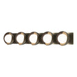 Hubbardton Forge 2022 Soft Gold Oil Rubbed Bronze Opal Glass (GG) Brooklyn 5-Light Straight Double Shade Bath Sconce