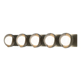 Hubbardton Forge 2022 Soft Gold Vintage Platinum Opal Glass (GG) Brooklyn 5-Light Straight Double Shade Bath Sconce