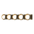Hubbardton Forge 2022 Soft Gold Modern Brass Opal Glass (GG) Brooklyn 5-Light Straight Double Shade Bath Sconce