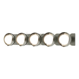 Hubbardton Forge 2022 Sterling Sterling Opal Glass (GG) Brooklyn 5-Light Straight Double Shade Bath Sconce