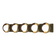 Hubbardton Forge 2022 Modern Brass Oil Rubbed Bronze Opal Glass (GG) Brooklyn 5-Light Straight Double Shade Bath Sconce