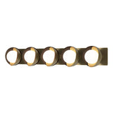 Hubbardton Forge 2022 Modern Brass Oil Rubbed Bronze Opal Glass (GG) Brooklyn 5-Light Straight Double Shade Bath Sconce