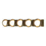 Hubbardton Forge 2022 Modern Brass Soft Gold Opal Glass (GG) Brooklyn 5-Light Straight Double Shade Bath Sconce