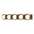 Hubbardton Forge 2022 Modern Brass Sterling Opal Glass (GG) Brooklyn 5-Light Straight Double Shade Bath Sconce
