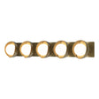 Hubbardton Forge 2022 Modern Brass Modern Brass Opal Glass (GG) Brooklyn 5-Light Straight Double Shade Bath Sconce