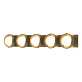 Hubbardton Forge 2022 Modern Brass Modern Brass Opal Glass (GG) Brooklyn 5-Light Straight Double Shade Bath Sconce