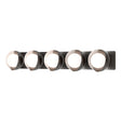 Hubbardton Forge 2022 Oil Rubbed Bronze White Opal Glass (GG) Brooklyn 5-Light Straight Double Shade Bath Sconce