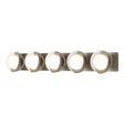 Hubbardton Forge 2022 Soft Gold White Opal Glass (GG) Brooklyn 5-Light Straight Double Shade Bath Sconce