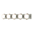 Hubbardton Forge 2022 Sterling White Opal Glass (GG) Brooklyn 5-Light Straight Double Shade Bath Sconce