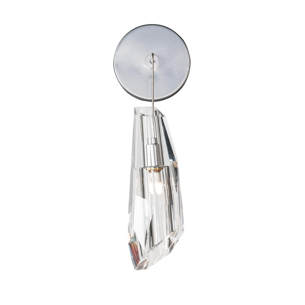 Hubbardton Forge 2023 Sterling Crystal (CR) Luma Low Voltage Sconce