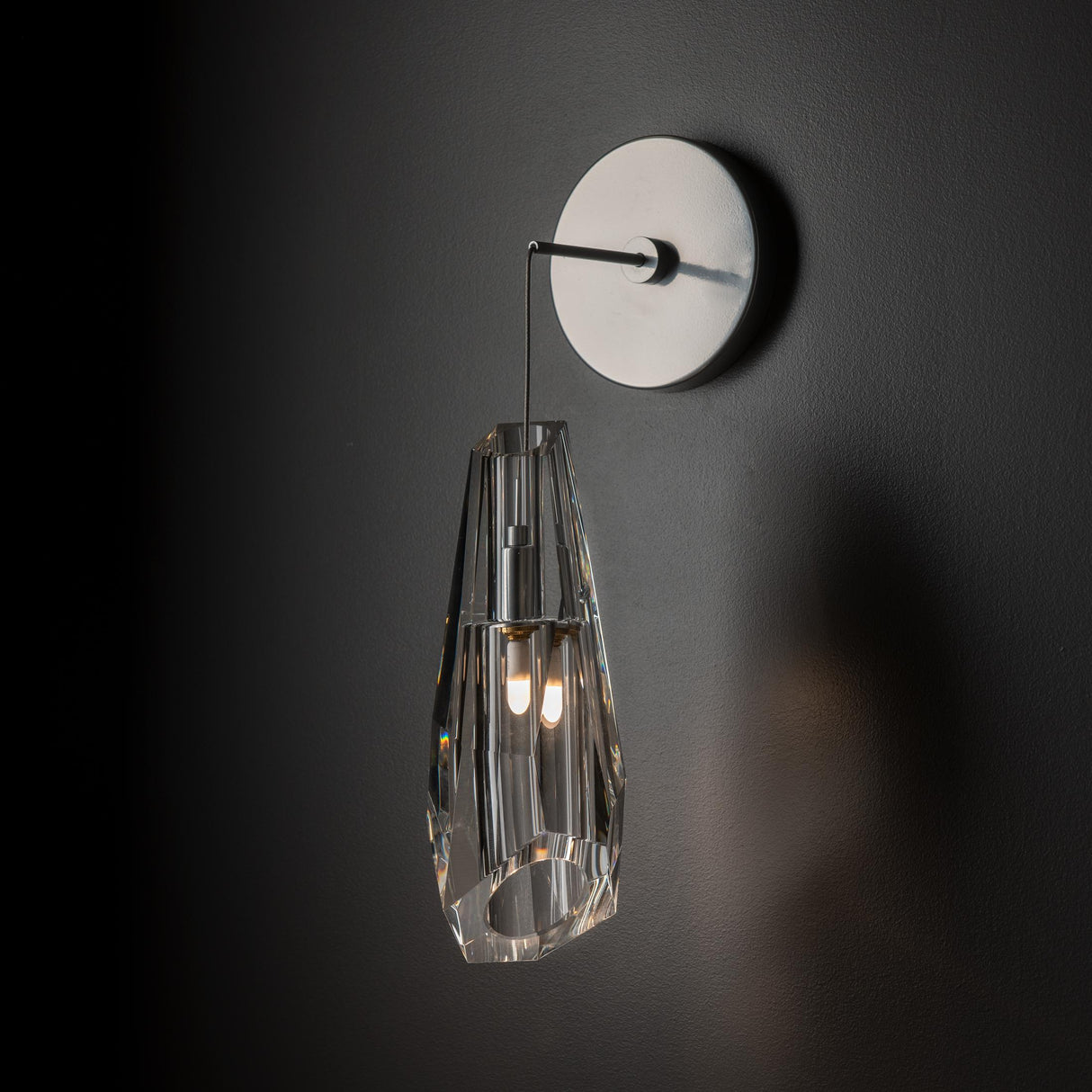 Hubbardton Forge 2023 Sterling Crystal (CR) Luma Low Voltage Sconce