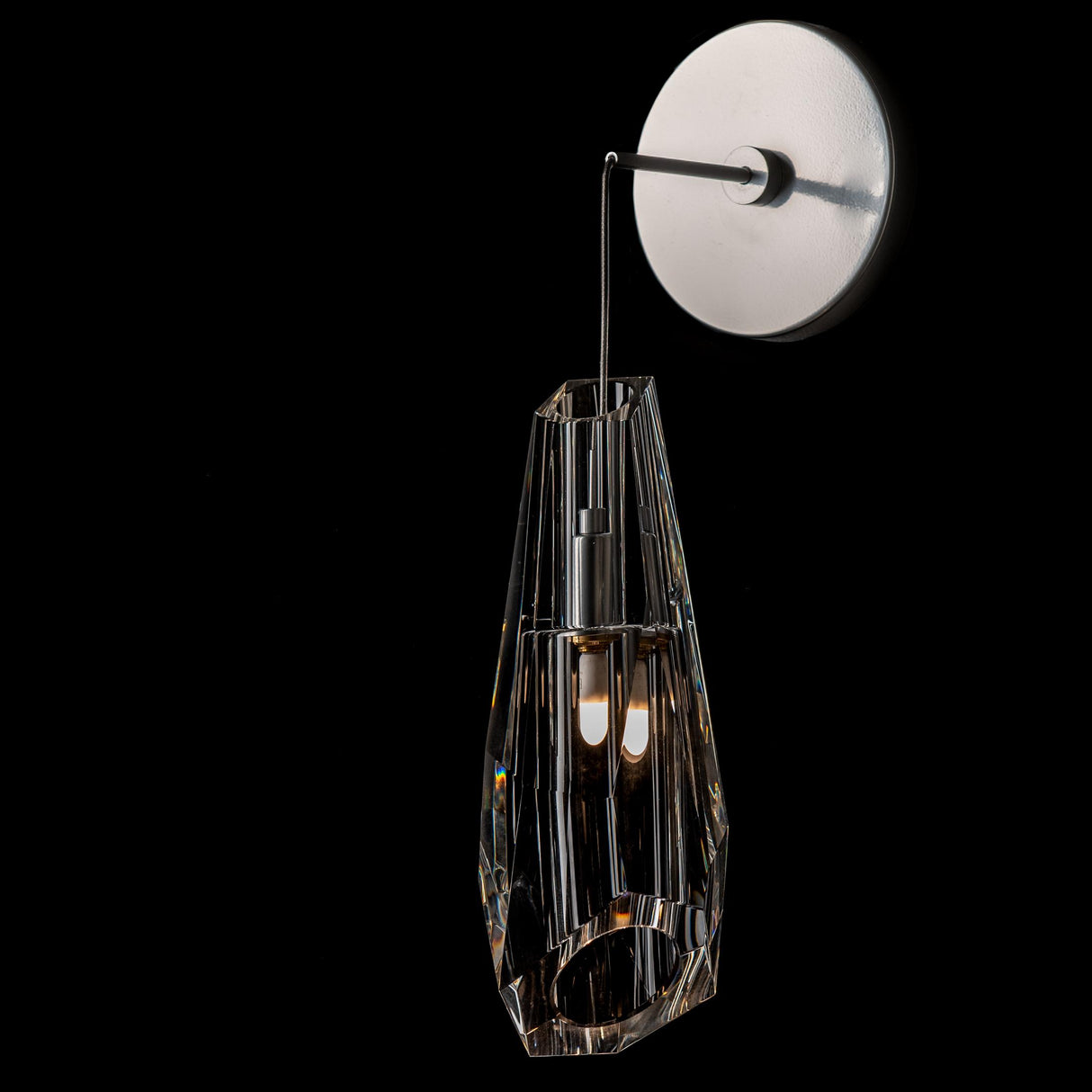 Hubbardton Forge 2023 Sterling Crystal (CR) Luma Low Voltage Sconce