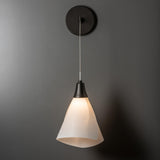 Hubbardton Forge 2022 Oil Rubbed Bronze Spun Frost (SH) Mobius Low Voltage Sconce