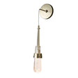 Hubbardton Forge 2022 Modern Brass Clear Bubble Glass (YG) Link Blown Glass Low Voltage Sconce
