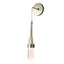 Hubbardton Forge 2022 Modern Brass Clear Bubble Glass (YG) Link Blown Glass Low Voltage Sconce