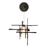 Hubbardton Forge 2022 Oil Rubbed Bronze Seeded Clear Glass (II) Tura Seeded Glass Low Voltage Sconce