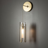 Hubbardton Forge 2023 Modern Brass Clear Glass (ZM) Exos Glass Mini Low Voltage Sconce