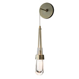Hubbardton Forge 2022 Modern Brass Clear Glass (ZM) Link Clear Glass Low Voltage Sconce