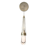 Hubbardton Forge 2022 Modern Brass Clear Glass (ZM) Link Clear Glass Low Voltage Sconce
