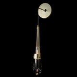 Hubbardton Forge 2022 Modern Brass Clear Glass (ZM) Link Clear Glass Low Voltage Sconce