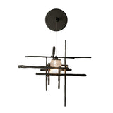 Hubbardton Forge 2022 Oil Rubbed Bronze Cast Glass (YC) Tura Frosted Glass Low Voltage Sconce