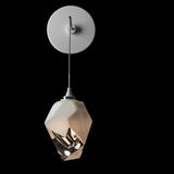 Hubbardton Forge 2023 White White Crystal (WP) Chrysalis Small Low Voltage Sconce