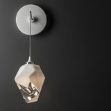 Hubbardton Forge 2023 White White Crystal (WP) Chrysalis Small Low Voltage Sconce