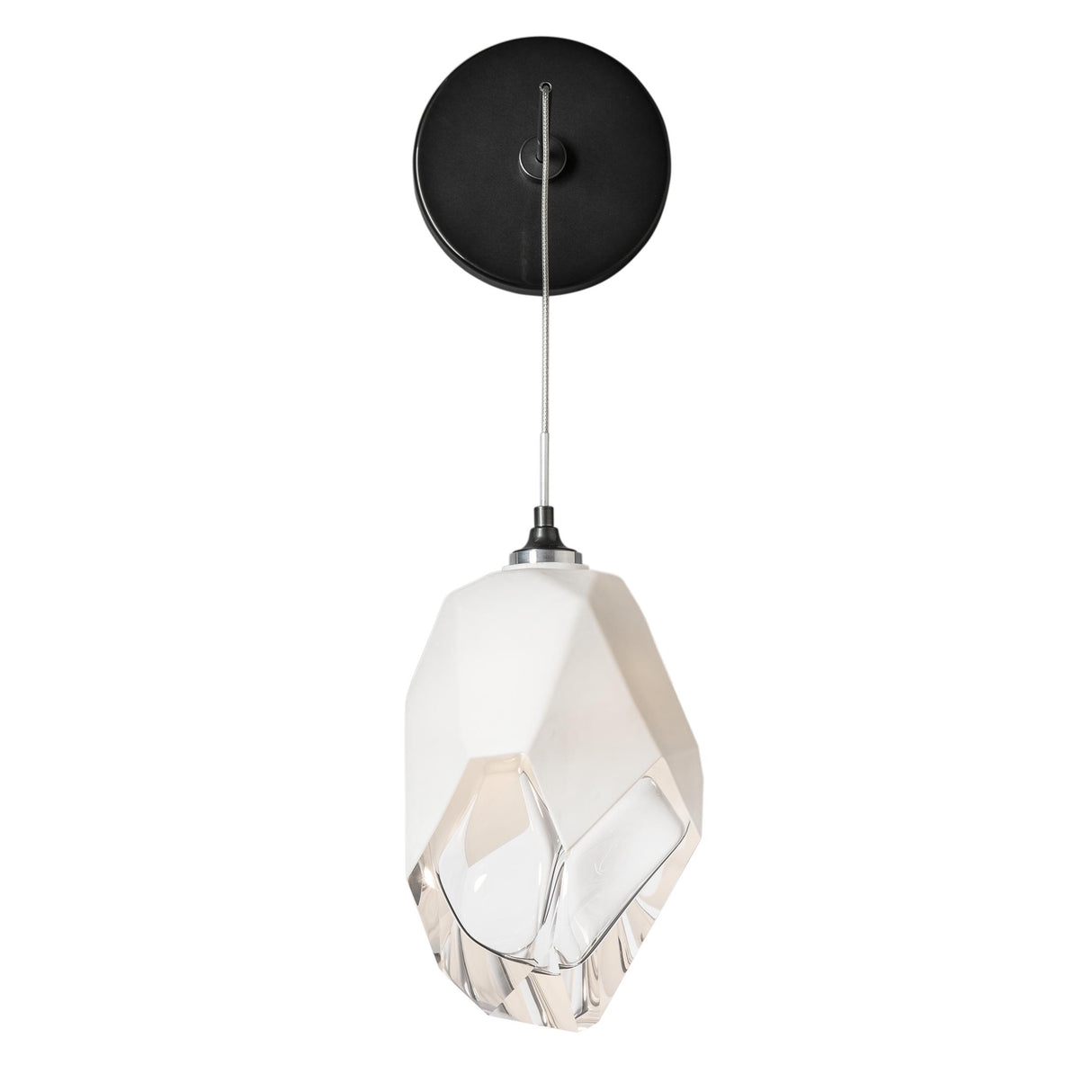 Hubbardton Forge 2023 Ink White Crystal (WP) Chrysalis Large Low Voltage Sconce