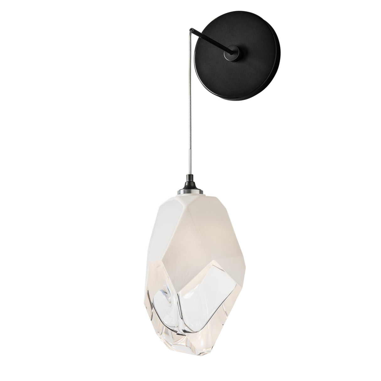 Hubbardton Forge 2023 Ink White Crystal (WP) Chrysalis Large Low Voltage Sconce