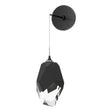 Hubbardton Forge 2023 Ink Black Crystal (BP) Chrysalis Large Low Voltage Sconce
