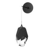 Hubbardton Forge 2023 Ink Black Crystal (BP) Chrysalis Large Low Voltage Sconce