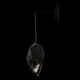 Hubbardton Forge 2023 Ink Black Crystal (BP) Chrysalis Large Low Voltage Sconce