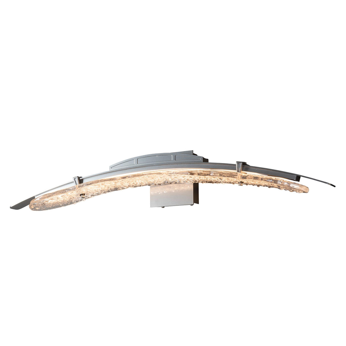 Hubbardton Forge 2023 Sterling Clear Glass (ZM) Glissade LED Bath Sconce