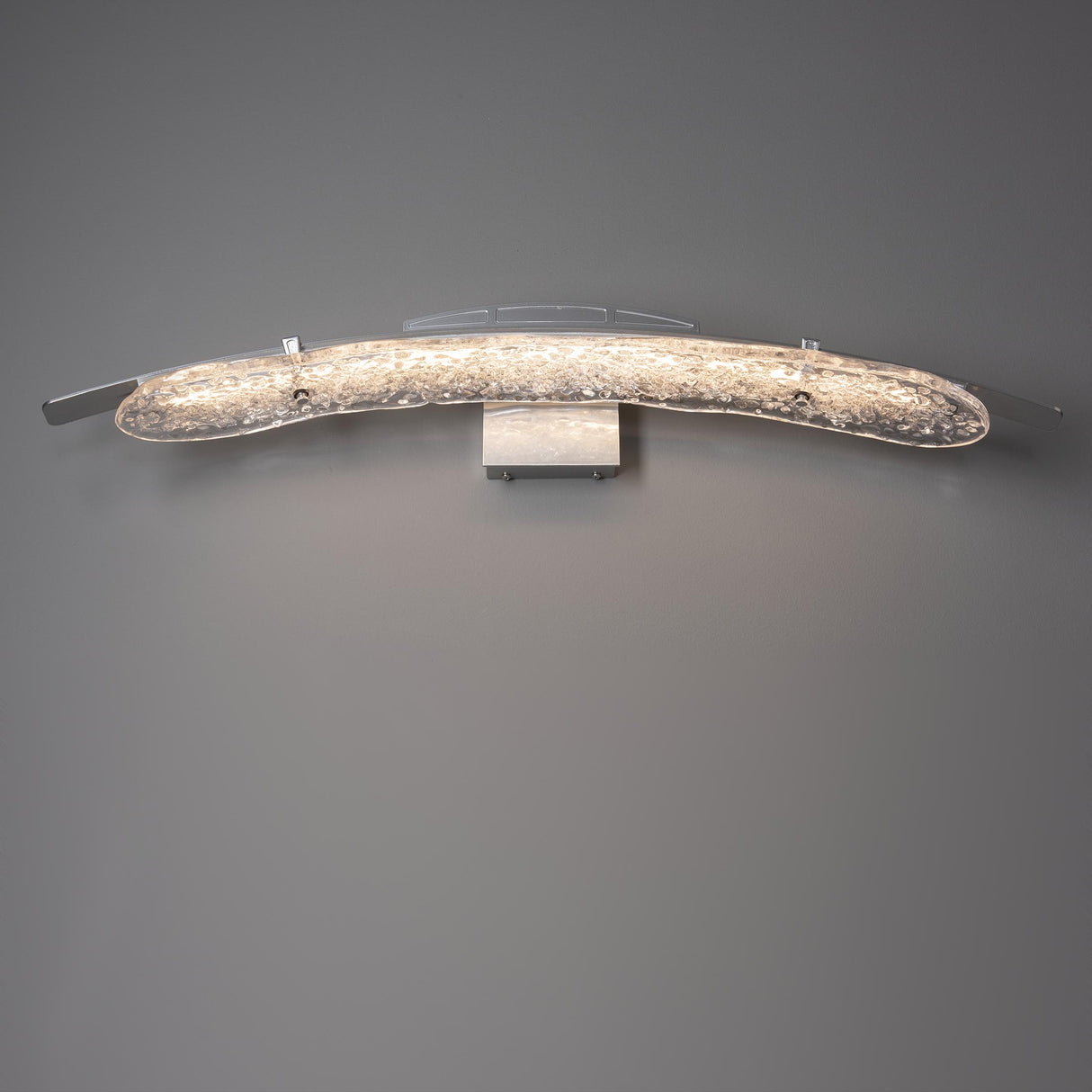Hubbardton Forge 2023 Sterling Clear Glass (ZM) Glissade LED Bath Sconce