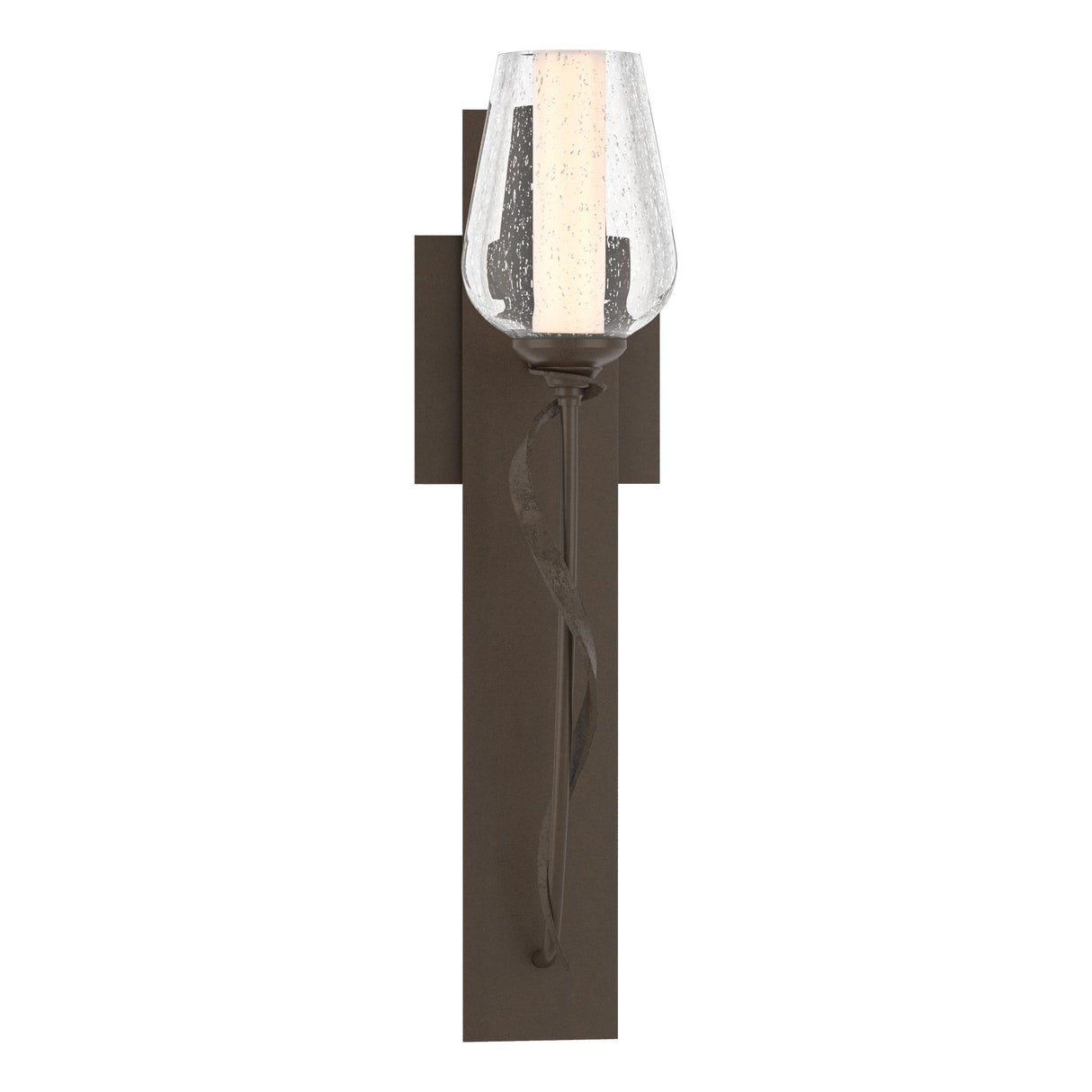 Hubbardton Forge 2011 Bronze Seeded Glass with Opal Diffuser (ZS) Flora Sconce
