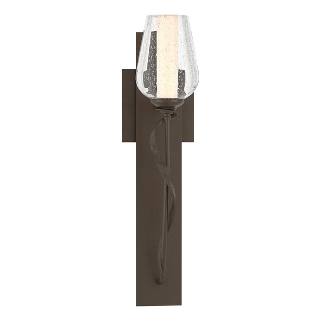 Hubbardton Forge 2011 Bronze Seeded Glass with Opal Diffuser (ZS) Flora Sconce